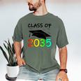 Graduation Class Of 2035 Hand Prints Space Pre-K -12th Grade Men's Comfort Colors T-Shirt Moss