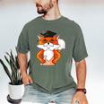 Graduation Fox School Bachelor Master Doctor Study Men's Comfort Colors T-Shirt Moss