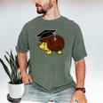 Graduation Hedgehog 2017 Graduate Graduation T-Shirt Men's Comfort Colors T-Shirt Moss