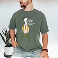 Graduation Senior Silly Goose Today Im A Serious Goose Men's Comfort Colors T-Shirt Moss