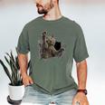 Grey Cat Torn Cloth Cat Dad Cat Mom Cat Lover Men's Comfort Colors T-Shirt Moss