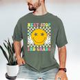 Groovy Next Stop 2nd Grade 1st Grade Graduation 2025 Premium Men's Comfort Colors T-Shirt Moss