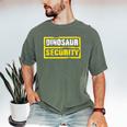 Halloween Adult Costume Dinosaur Security Dad Mom Men's Comfort Colors T-Shirt Moss