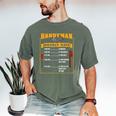 Handyman Hourly Rate Fathers Day Dad Men's Comfort Colors T-Shirt Moss