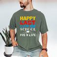 Happy Last Day Of School Pre-K Life Graduation T-Shirt Men's Comfort Colors T-Shirt Moss