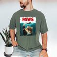 Humorous Paws Parody Cat Mouse For Cat Lover Cat Mom Cat Dad Men's Comfort Colors T-Shirt Moss
