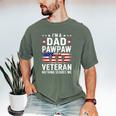 I'm A Dad Pawpaw And A Veteran Shirt Men Grandpa Fathers Day Men's Comfort Colors T-Shirt Moss