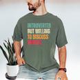Introvert Cute Horse Lover Horse Riding Equestrian Men's Comfort Colors T-Shirt Moss