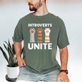 Introvert Unite Kitty Paws Raise Introverted Gathering Men's Comfort Colors T-Shirt Moss Introvert Unite Kitty Paws Raise Introverted Gathering Men's Comfort Colors T-Shirt Moss