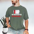 Introverted Please Wait Introvert Saying Sarcasm Men's Comfort Colors T-Shirt Moss