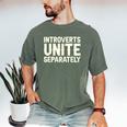 Introverts Unite Separately I Introvert Men's Comfort Colors T-Shirt Moss