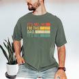 It's Me Hi I'm The Dad It's Me Dad Father's Day Retro Men's Comfort Colors T-Shirt Moss
