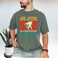 Jiu Jitsu Dad Like A Regular Dad But Cooler Dad Father Men's Comfort Colors T-Shirt Moss