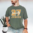 Junior Class 2027 Graduation Back To School Orange Letters Premium Tri-Blend Men's Comfort Colors T-Shirt Moss