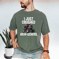 I Just Crushed High School Graduation Monster Truck Shirt Men's Comfort Colors T-Shirt Moss