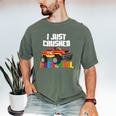 I Just Crushed Preschool Monster Truck Graduation Men's Comfort Colors T-Shirt Moss