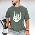 Just A Dad Who Always Came Back 2 Sided Skeleton Men's Comfort Colors T-Shirt Moss