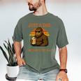 Just A Dad Who Always Came Back With The Milk Bigfoot Men's Comfort Colors T-Shirt Moss