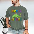 Kids Pre-K Graduate Brontosaurus Dino Pre Kindergarten Graduation Men's Comfort Colors T-Shirt Moss