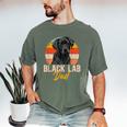 Lab Dad Retro Black Labrador Owner Men's Comfort Colors T-Shirt Moss