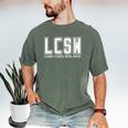 LCSW Licensed Clinical Social Worker Graduation Men's Comfort Colors T-Shirt Moss