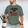 Level Up Middle School 5th Grade Graduation Men's Comfort Colors T-Shirt Moss