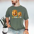 Lion Dad Like Father Like Son Lions Lovers Fathers Day Men's Comfort Colors T-Shirt Moss