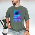 Lofi Reverie Analog Dreams Pixel 90s Desktop VHS Nostalgia Men's Comfort Colors T-Shirt Moss