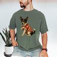 I Love Dad Tattoo Rat Terrier Dad Men's Comfort Colors T-Shirt Moss