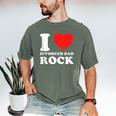 I Love Divorced Dad Rock Quote Men's Comfort Colors T-Shirt Moss
