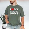 I Love My Introvert Sons I Heart My Introvert Sons Men's Comfort Colors T-Shirt Moss I Love My Introvert Sons I Heart My Introvert Sons Men's Comfort Colors T-Shirt Moss