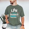 LPN In Progress Loading Future Nurse Graduation Lover Men's Comfort Colors T-Shirt Moss