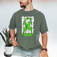 Lymphoma Cancer Awareness Lime Green Ribbon Dad's Fight Men's Comfort Colors T-Shirt Moss