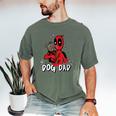 Marvel Super Heroes Pets Deadpool Loves Dogpool Dog Dad Men's Comfort Colors T-Shirt Moss