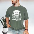 Master's Degree Survivor College Graduation Men's Comfort Colors T-Shirt Moss