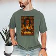 Melanin Girl Locs Book Lover Librarian Teacher Student Men's Comfort Colors T-Shirt Moss