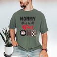 Mommy Of The Fast One Car Racing Dad 1St Birthday Boy Men's Comfort Colors T-Shirt Moss