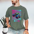 Monster Truck Dad Family Matching Shirt Truck Lovers Men's Comfort Colors T-Shirt Moss