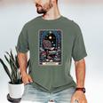 Mystical Library Book Reader The Introvert Tarot Card Men's Comfort Colors T-Shirt Moss