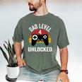 New Dad Shirt Dad Level 4 Unlocked For 4 Kids Gaming Men's Comfort Colors T-Shirt Moss