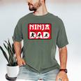 Ninja Dad Matching Family Ninja Warrior Men's Comfort Colors T-Shirt Moss