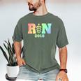 Nurse Graduation Shirt RN Est 2018 Rainbow Tshirt Men's Comfort Colors T-Shirt Moss