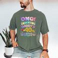 OMG It's My Daddy's 40th Birthday Happy 40 Years Old Men's Comfort Colors T-Shirt Moss
