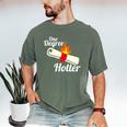 One Degree Hotter Graduation T Shirt For College Grads Men's Comfort Colors T-Shirt Moss