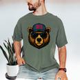 Papa Bear Father's Day Great Dad Joke Men's Comfort Colors T-Shirt Moss