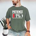 Patience 1 Battery Low Mood Tired Introvert Humor Men's Comfort Colors T-Shirt Moss Patience 1 Battery Low Mood Tired Introvert Humor Men's Comfort Colors T-Shirt Moss