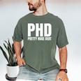 PHD Pretty Huge Debt Doctoral Degree PHD Graduation Men's Comfort Colors T-Shirt Moss