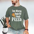 Pizza Lover Saying Introvert Anti Social Humor Foodie Men's Comfort Colors T-Shirt Moss