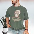Please Chew Quieter Introvert Christmas Bird Lover Men's Comfort Colors T-Shirt Moss Please Chew Quieter Introvert Christmas Bird Lover Men's Comfort Colors T-Shirt Moss
