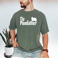 Pomeranian Father Dad The Pom Father Dog Lover Small Men's Comfort Colors T-Shirt Moss